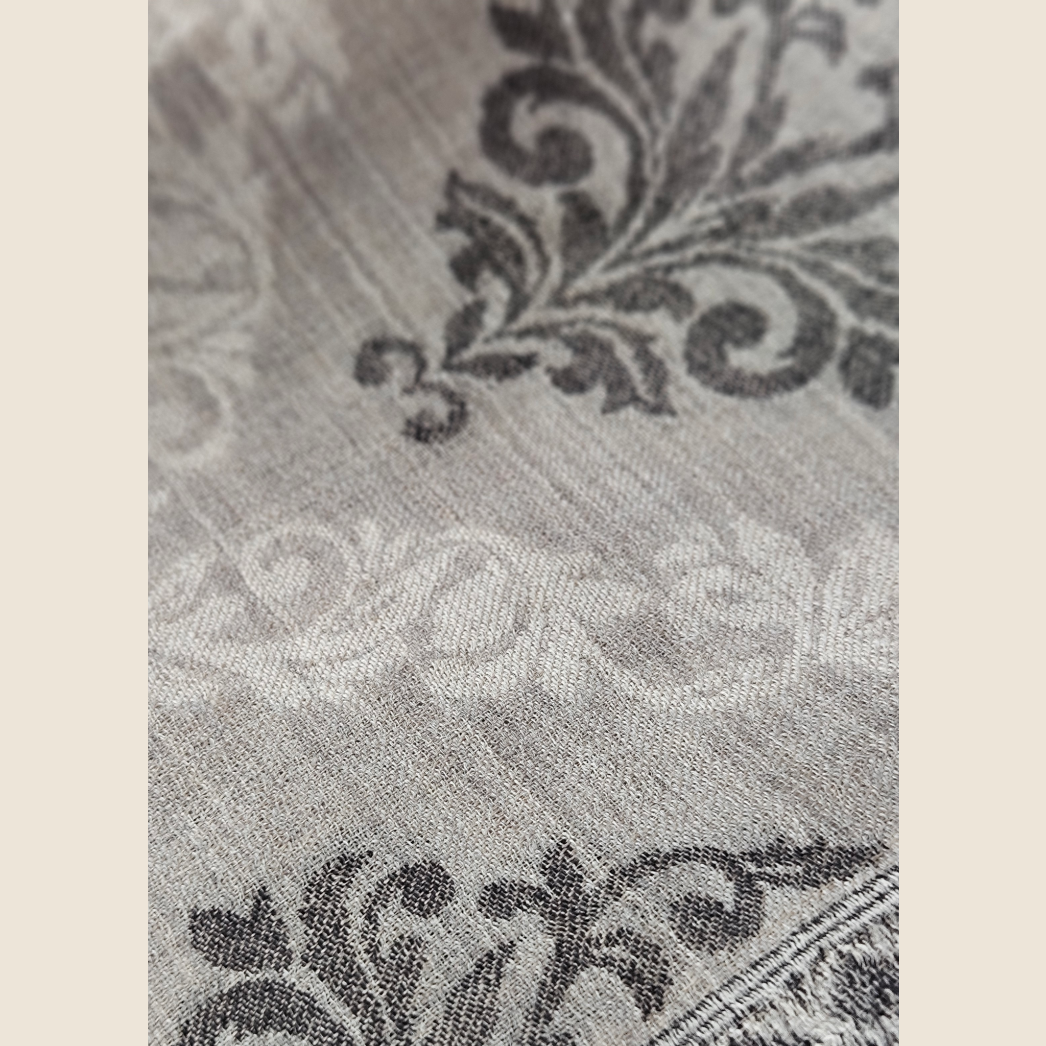 Schal aus Kaschmir, graues Webmuster