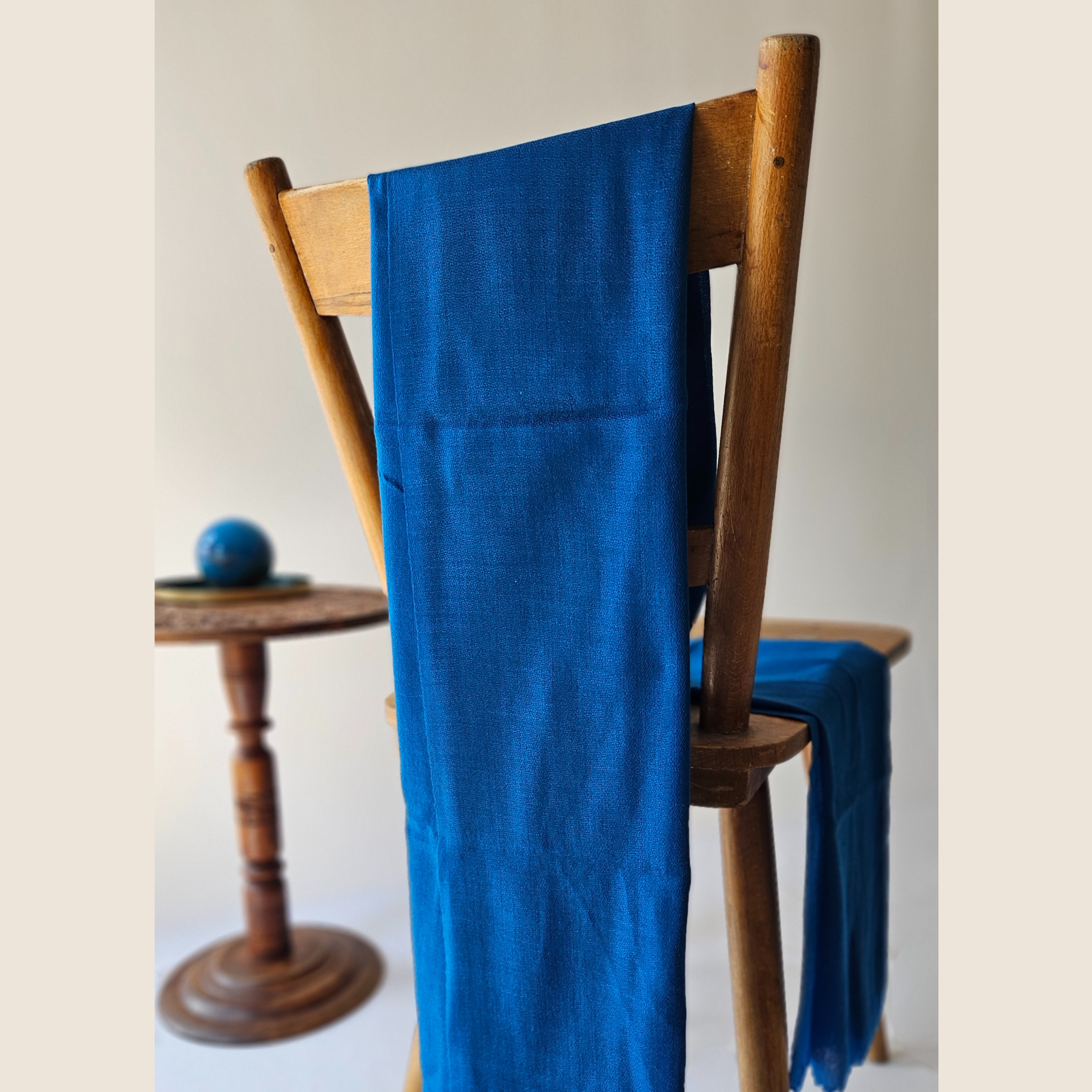 Schal aus Kaschmir, einfarbig, royalblau