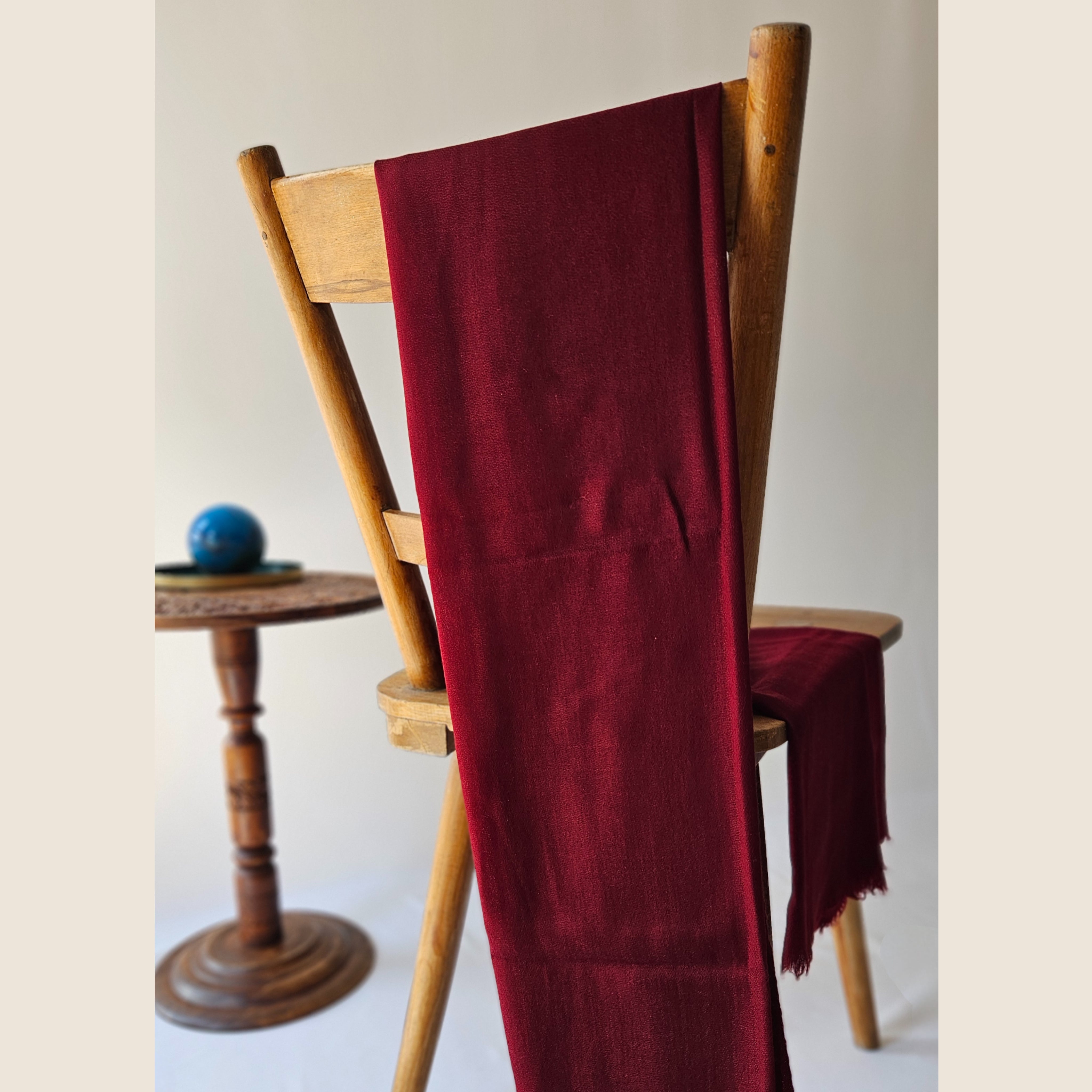 Schal aus Kaschmir, einfarbig, maroon